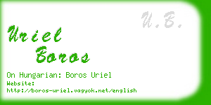 uriel boros business card